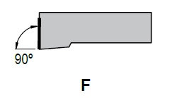 ISO značenie sústruníckych nožov - úhol nastavenia F