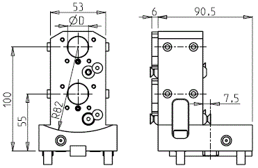 DOOSAN - BMT45 - Pevný držiak osových nástrojov dvojitý     
