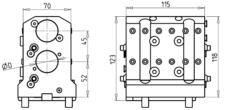 DOOSAN - BMT55 - Pevný držiak osových nástrojov dvojitý   
