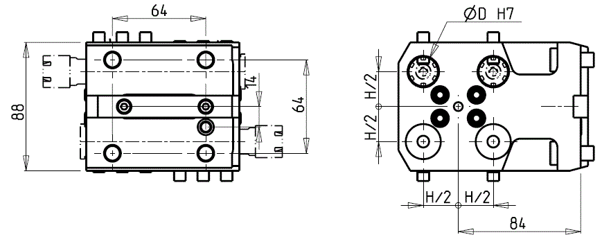 DOOSAN - BMT55 - Pevný držiak osových nástrojov obojstranný 4+4                                                                                                          
