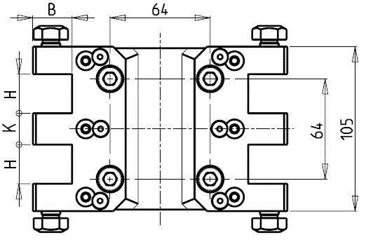 DOOSAN - BMT55 - Pevný držiak radiálny dvojitý obojstranný 
