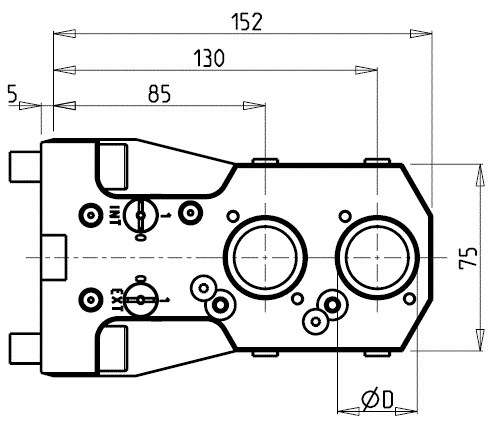 DOOSAN - BMT65 - Pevný držiak osových nástrojov dvojitý